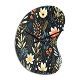 Nature's Exquisite Floral Collage - Asymmetric Metal Wall Clock