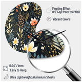Nature's Exquisite Floral Collage - Asymmetric Metal Wall Clock