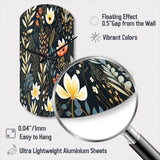 Nature's Exquisite Floral Collage - Asymmetric Metal Wall Clock