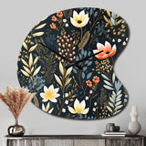 Nature's Exquisite Floral Collage - Asymmetric Metal Wall Clock