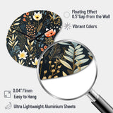 Nature's Exquisite Floral Collage - Asymmetric Metal Wall Clock