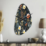 Nature's Exquisite Floral Collage - Asymmetric Metal Wall Clock
