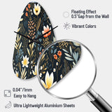 Nature's Exquisite Floral Collage - Asymmetric Metal Wall Clock