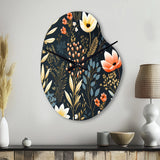 Nature's Exquisite Floral Collage - Asymmetric Metal Wall Clock