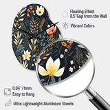 Nature's Exquisite Floral Collage - Asymmetric Metal Wall Clock