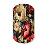 Red And Beige  Elegant Poppy Blossom Field - Asymmetric Metal Wall Clock