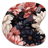 Light Pink And Pink Flowers  Pattern - Asymmetric Metal Wall Clock