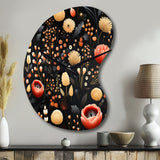 Bohemian Bliss Floral Pattern - Asymmetric Metal Wall Clock