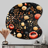 Bohemian Bliss Floral Pattern - Asymmetric Metal Wall Clock