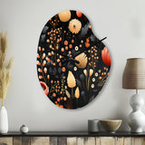 Bohemian Bliss Floral Pattern - Asymmetric Metal Wall Clock