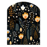 Rustic Black And Yellow Garden Charm - Asymmetric Metal Wall Clock