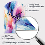 Colorful Watercolor Ikat Mirage - Asymmetric Metal Wall Clock