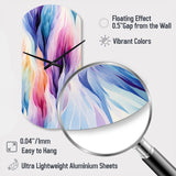 Colorful Watercolor Ikat Mirage - Asymmetric Metal Wall Clock