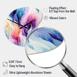 Colorful Watercolor Ikat Mirage - Asymmetric Metal Wall Clock