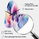 Colorful Watercolor Ikat Mirage - Asymmetric Metal Wall Clock