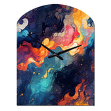 Cosmic Illusion Moody Patterns - Asymmetric Metal Wall Clock
