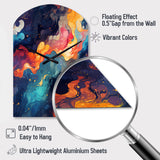 Cosmic Illusion Moody Patterns - Asymmetric Metal Wall Clock