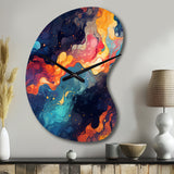 Cosmic Illusion Moody Patterns - Asymmetric Metal Wall Clock