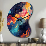 Cosmic Illusion Moody Patterns - Asymmetric Metal Wall Clock