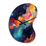 Cosmic Illusion Moody Patterns - Asymmetric Metal Wall Clock