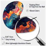 Cosmic Illusion Moody Patterns - Asymmetric Metal Wall Clock