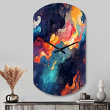 Cosmic Illusion Moody Patterns - Asymmetric Metal Wall Clock