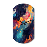 Cosmic Illusion Moody Patterns - Asymmetric Metal Wall Clock