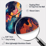 Cosmic Illusion Moody Patterns - Asymmetric Metal Wall Clock