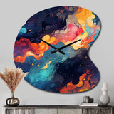 Cosmic Illusion Moody Patterns - Asymmetric Metal Wall Clock