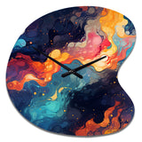 Cosmic Illusion Moody Patterns - Asymmetric Metal Wall Clock