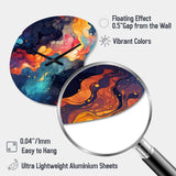 Cosmic Illusion Moody Patterns - Asymmetric Metal Wall Clock