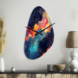 Cosmic Illusion Moody Patterns - Asymmetric Metal Wall Clock