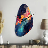 Cosmic Illusion Moody Patterns - Asymmetric Metal Wall Clock