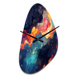 Cosmic Illusion Moody Patterns - Asymmetric Metal Wall Clock