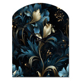Darkened Reflections Moody Patterns - Asymmetric Metal Wall Clock