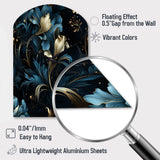 Darkened Reflections Moody Patterns - Asymmetric Metal Wall Clock