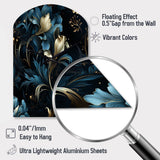 Darkened Reflections Moody Patterns - Asymmetric Metal Wall Clock