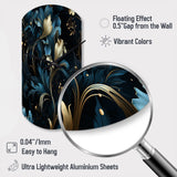 Darkened Reflections Moody Patterns - Asymmetric Metal Wall Clock