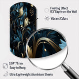 Darkened Reflections Moody Patterns - Asymmetric Metal Wall Clock