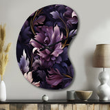Shadowed Elegance Moody Patterns - Asymmetric Metal Wall Clock