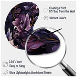 Shadowed Elegance Moody Patterns - Asymmetric Metal Wall Clock