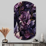 Shadowed Elegance Moody Patterns - Asymmetric Metal Wall Clock