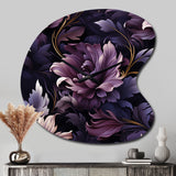 Shadowed Elegance Moody Patterns - Asymmetric Metal Wall Clock