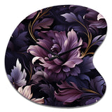 Shadowed Elegance Moody Patterns - Asymmetric Metal Wall Clock