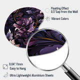 Shadowed Elegance Moody Patterns - Asymmetric Metal Wall Clock
