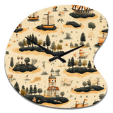 Pirate Treasure Hunt - Asymmetric Metal Wall Clock