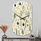 Botanical Harmony - Asymmetric Metal Wall Clock