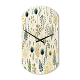 Botanical Harmony - Asymmetric Metal Wall Clock