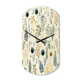 Botanical Harmony - Asymmetric Metal Wall Clock