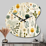 Earthy Zen Garden - Asymmetric Metal Wall Clock